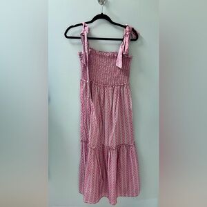 Tuckernuck x Cameran Wimberly Pink Smocked Sundress with Tie Straps, S